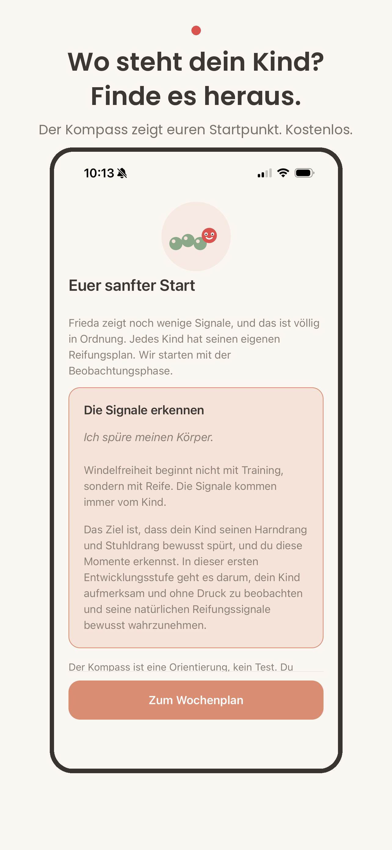 Freepea App: Windelfrei-Kompass
