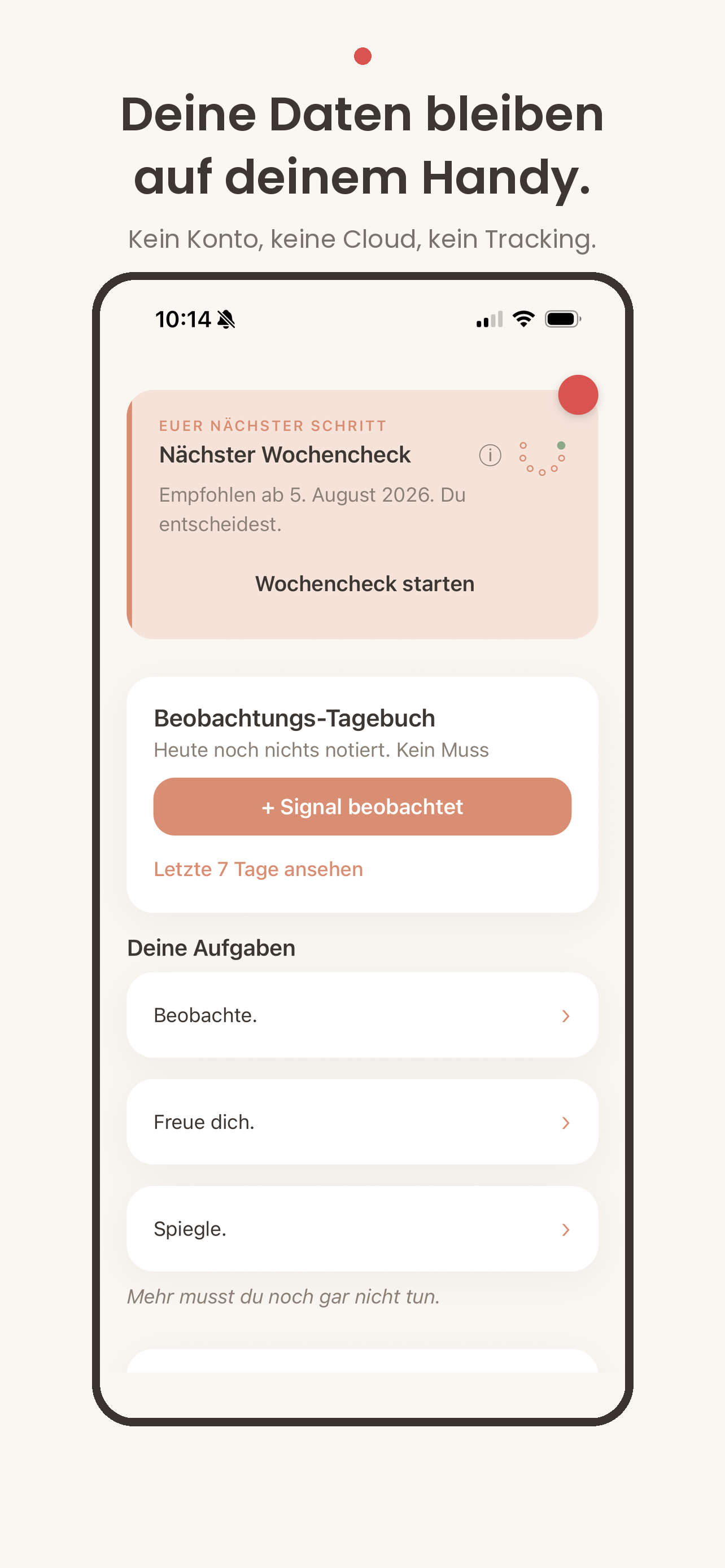 Freepea App: Privatsphäre und lokale Datenspeicherung