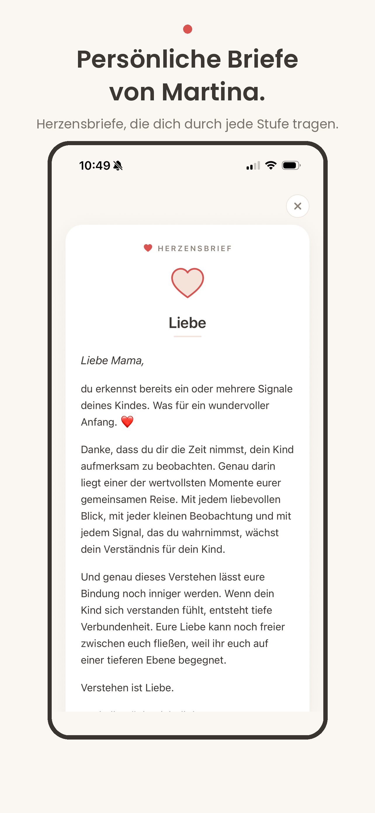 Freepea App: persönliche Begleitung von Martina